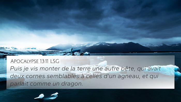 Apocalypse 13:11 LSG Bible Verse Image