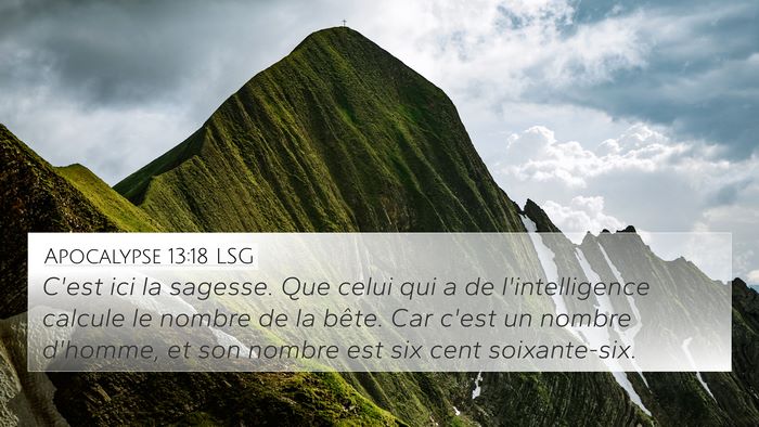 Apocalypse 13:18 LSG Bible Verse Image