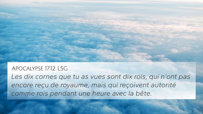 Apocalypse 17:12 LSG Bible Verse Image