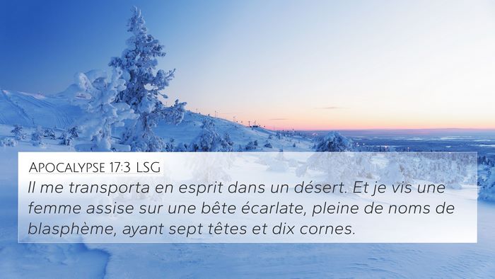 Apocalypse 17:3 LSG Bible Verse Image