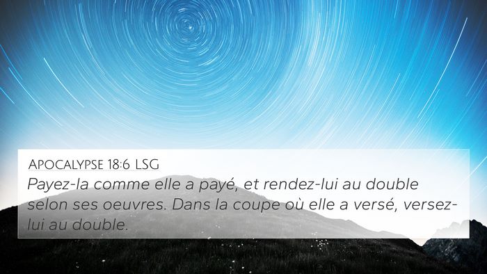 Apocalypse 18:6 LSG Bible Verse Image
