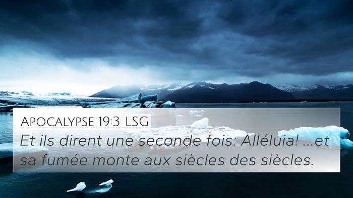 Apocalypse 19:3 LSG Bible Verse Image