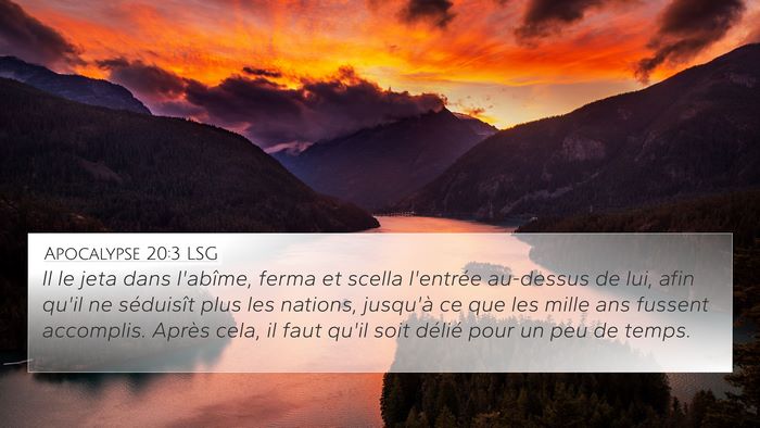 Apocalypse 20:3 LSG Bible Verse Image