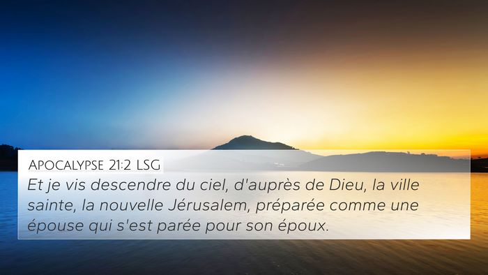 Apocalypse 21:2 LSG Bible Verse Image