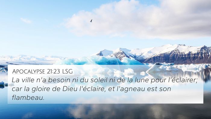 Apocalypse 21:23 LSG Bible Verse Image