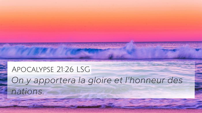 Apocalypse 21:26 LSG Bible Verse Image