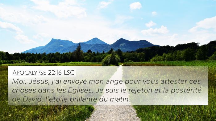 Apocalypse 22:16 LSG Bible Verse Image