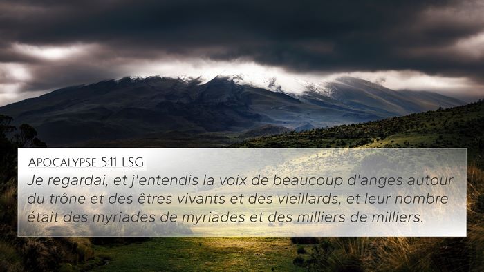 Apocalypse 5:11 LSG Bible Verse Image