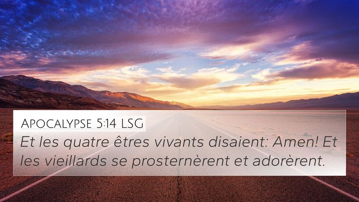 Apocalypse 5:14 LSG Bible Verse Image