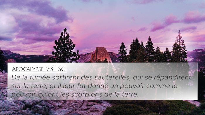 Apocalypse 9:3 LSG Bible Verse Image