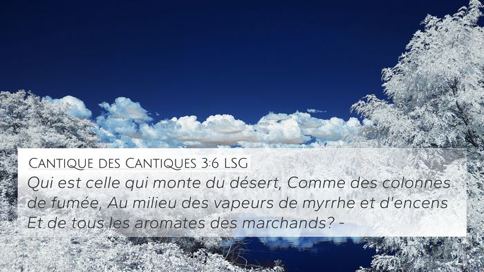 Cantique des Cantiques 3:6 LSG Bible Verse Image