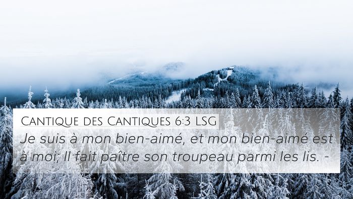 Cantique des Cantiques 6:3 LSG Bible Verse Image