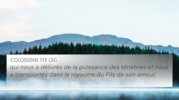 Colossiens 1:13 LSG Bible Verse Image