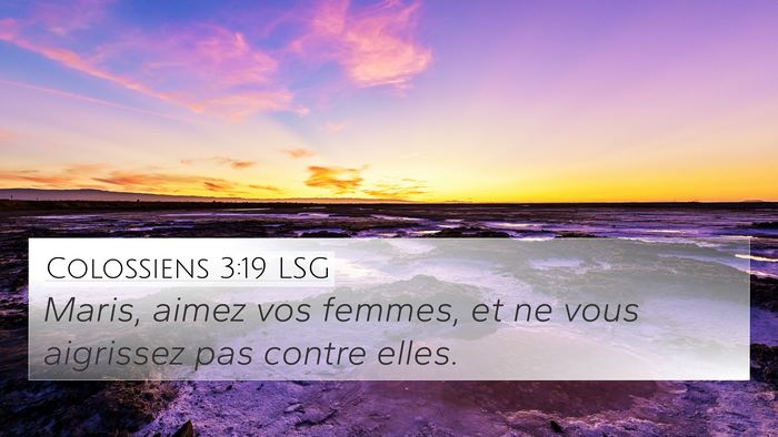 Colossiens 3:19 LSG Bible Verse Image