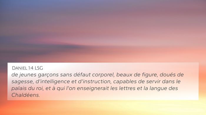 Daniel 1:4 LSG 4K Wallpaper - de jeunes garçons sans défaut corporel, beaux - 4K Wallpaper Bible Verse