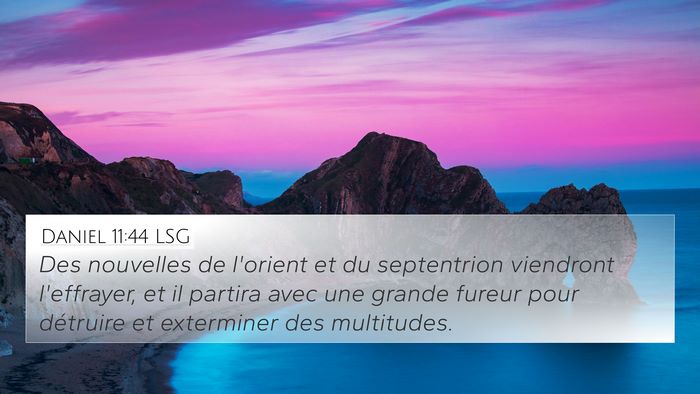 Daniel 11:44 LSG Bible Verse Image