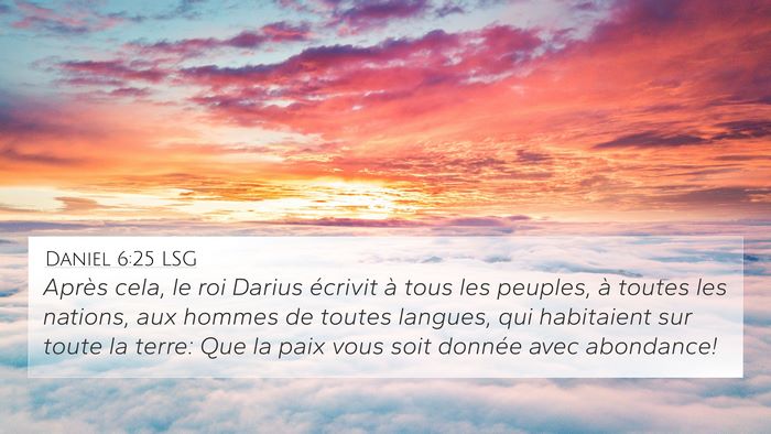 Daniel 6:25 LSG Bible Verse Image