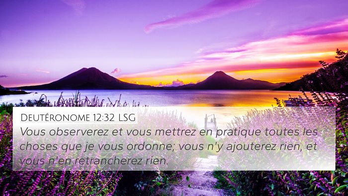Deutéronome 12:32 LSG Bible Verse Image