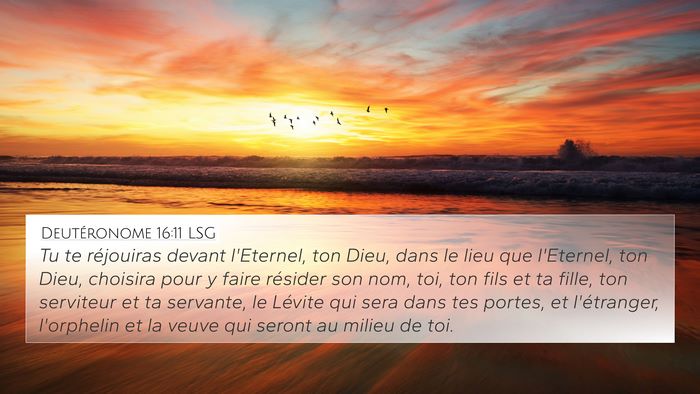 Deutéronome 16:11 LSG Bible Verse Image