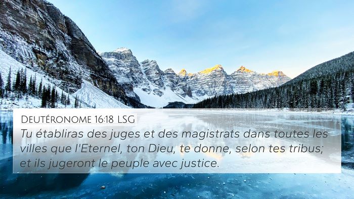 Deutéronome 16:18 LSG Bible Verse Image