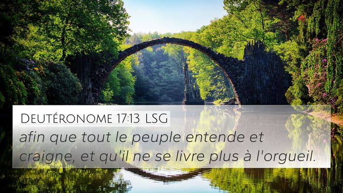Deutéronome 17:13 LSG Bible Verse Image