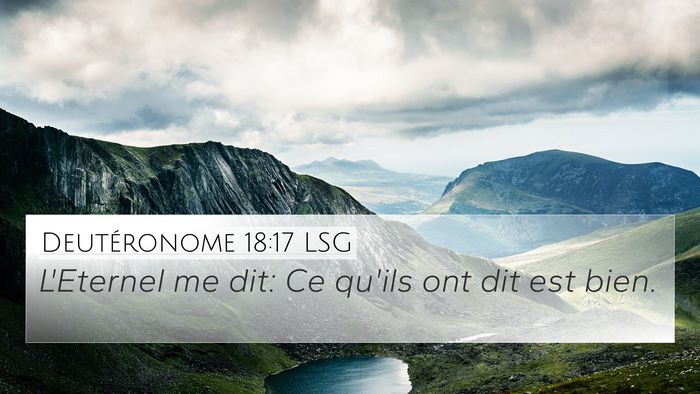 Deutéronome 18:17 LSG Bible Verse Image