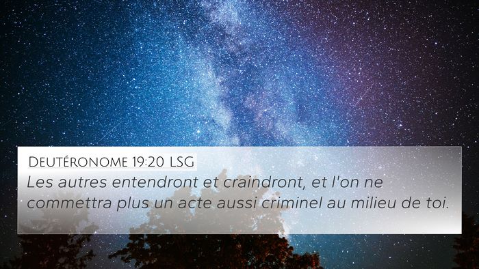 Deutéronome 19:20 LSG Bible Verse Image