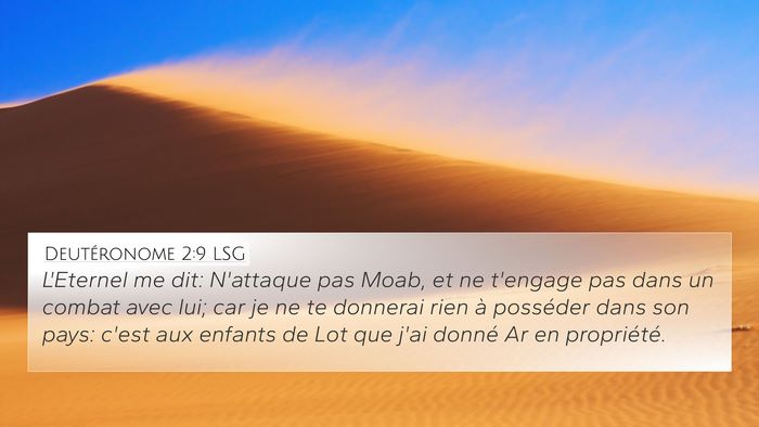 Deutéronome 2:9 LSG Bible Verse Image