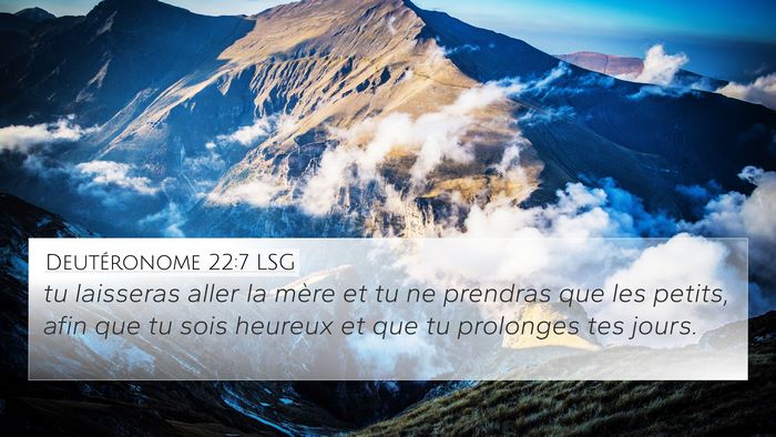 Deutéronome 22:7 LSG Bible Verse Image