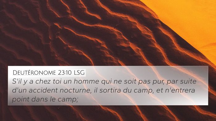 Deutéronome 23:10 LSG 4K Wallpaper - S'il y a chez toi un homme qui ne soit pas pur, - 4K Wallpaper Bible Verse