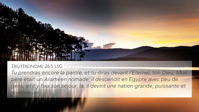 Deutéronome 26:5 LSG Bible Verse Image