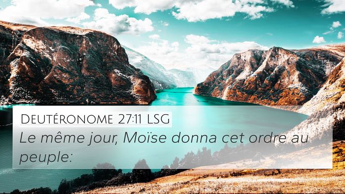 Deutéronome 27:11 LSG Bible Verse Image