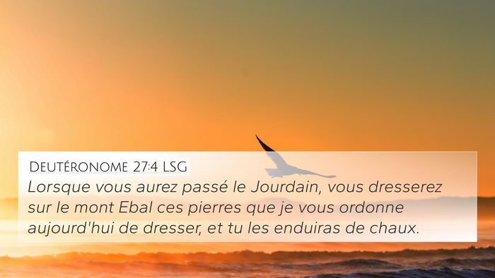 Deutéronome 27:4 LSG Bible Verse Image