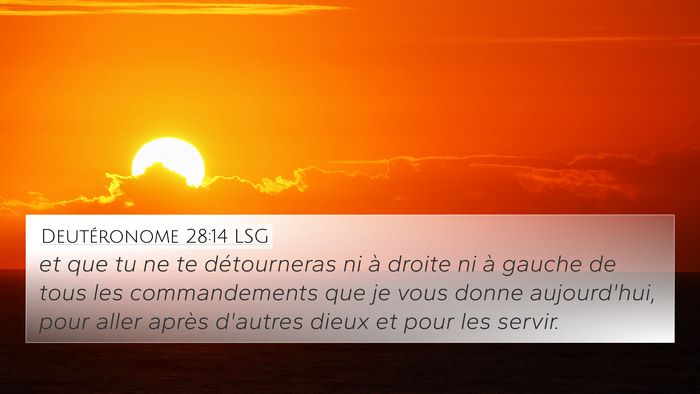 Deutéronome 28:14 LSG Bible Verse Image