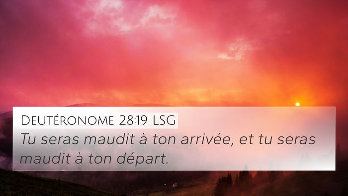 Deutéronome 28:19 LSG Bible Verse Image