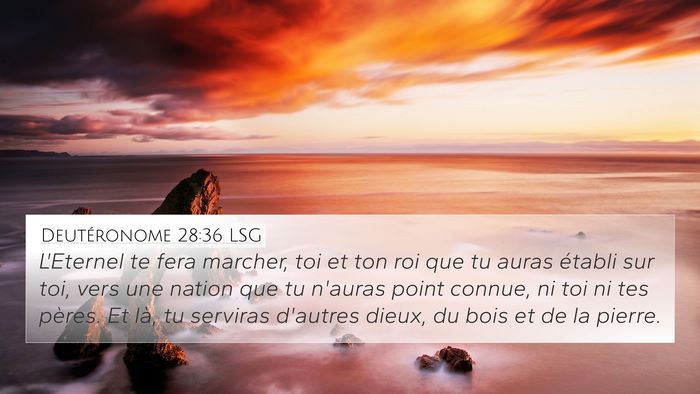 Deutéronome 28:36 LSG Bible Verse Image