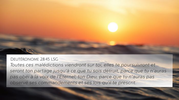 Deutéronome 28:45 LSG 4K Wallpaper - Toutes ces malédictions viendront sur toi, elles - 4K Wallpaper Bible Verse
