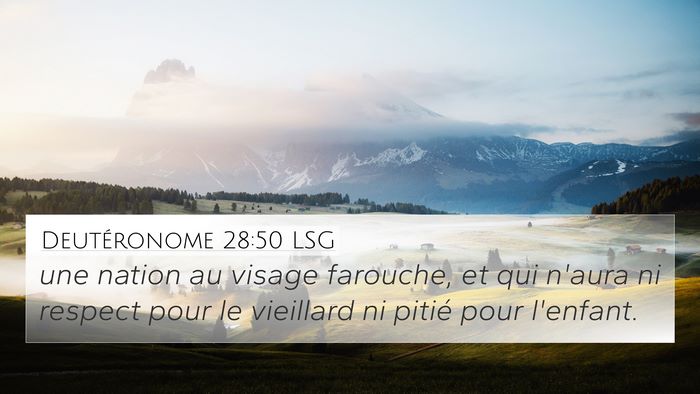 Deutéronome 28:50 LSG Bible Verse Image