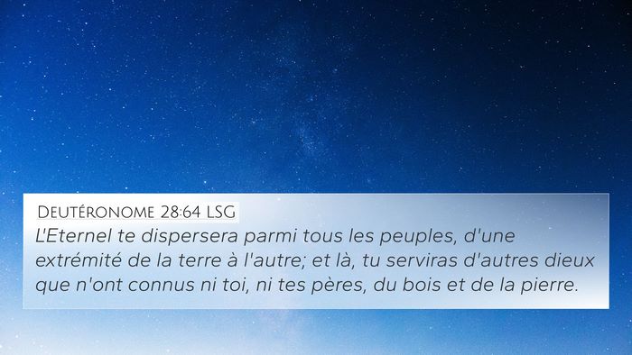 Deutéronome 28:64 LSG Bible Verse Image