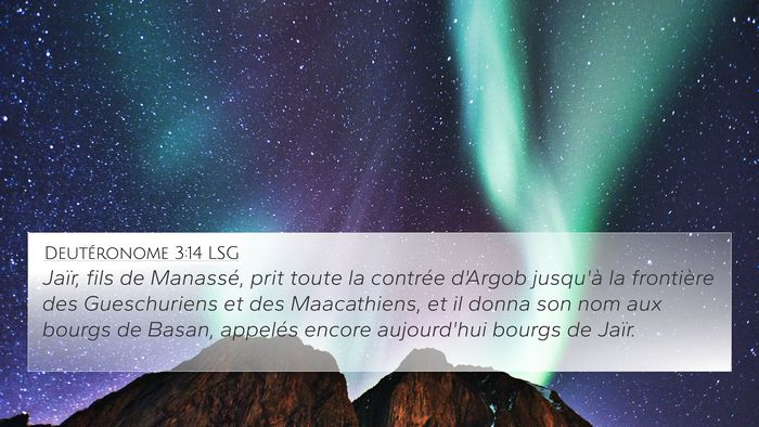 Deutéronome 3:14 LSG Bible Verse Image