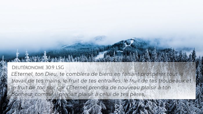 Deutéronome 30:9 LSG Bible Verse Image