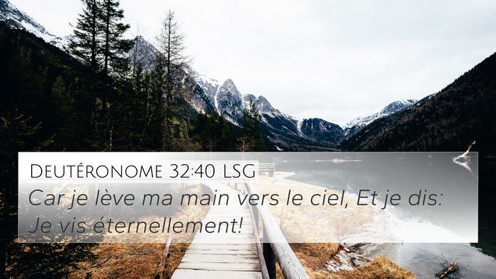 Deutéronome 32:40 LSG Bible Verse Image