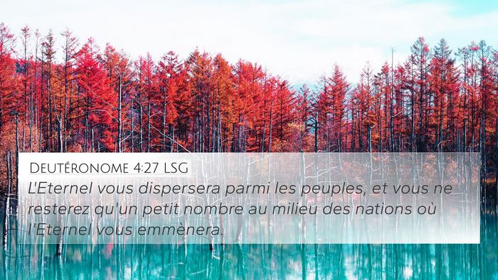 Deutéronome 4:27 LSG Bible Verse Image