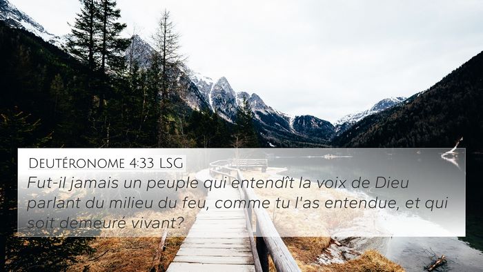 Deutéronome 4:33 LSG Bible Verse Image