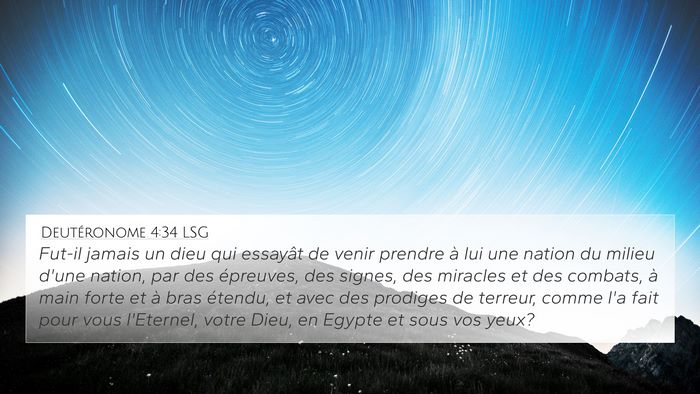 Deutéronome 4:34 LSG Bible Verse Image