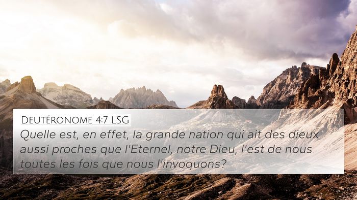 Deutéronome 4:7 LSG Bible Verse Image