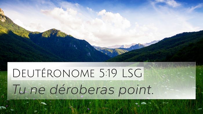 Deutéronome 5:19 LSG 4K Wallpaper - Tu ne déroberas - 4K Wallpaper Bible Verse