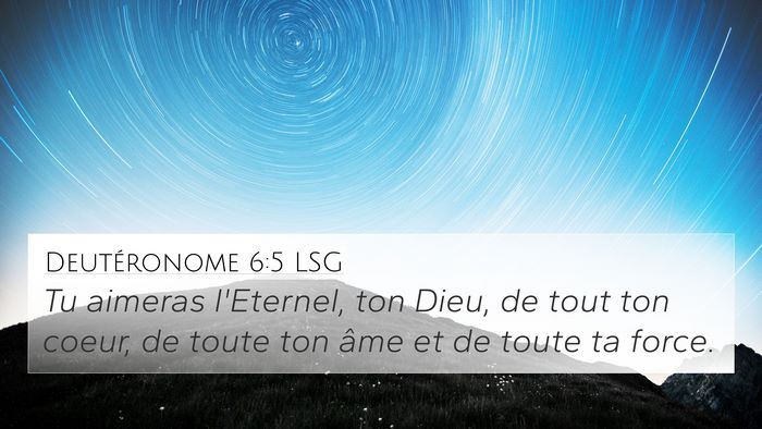 Deutéronome 6:5 LSG Bible Verse Image