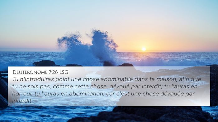 Deutéronome 7:26 LSG Bible Verse Image