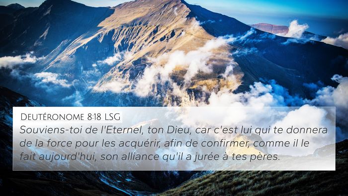 Deutéronome 8:18 LSG Bible Verse Image